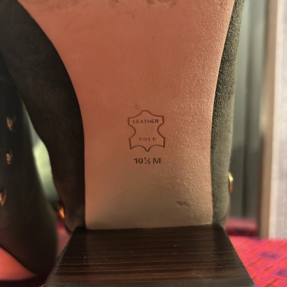 Tory Burch Olive Green Suede Bootie - Picture 5 of 10